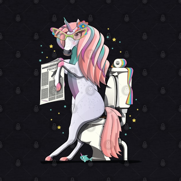 Unicorn on the Toilet by InTheWashroom